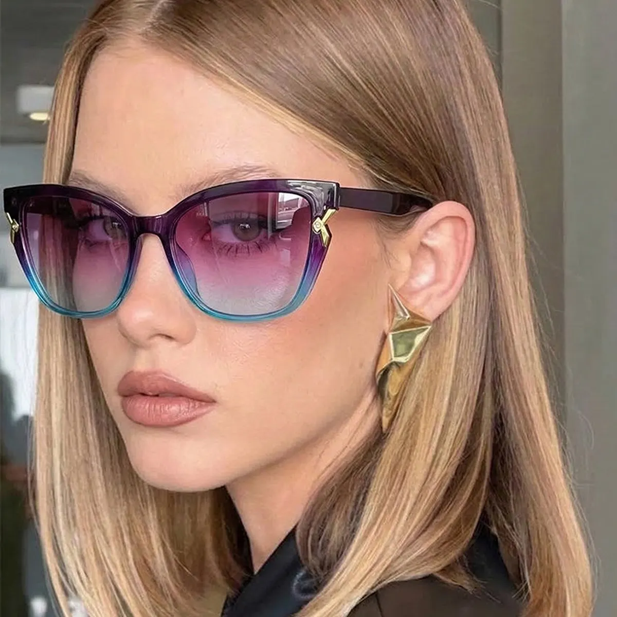UV Protection Gradient Sunglasses - Style B