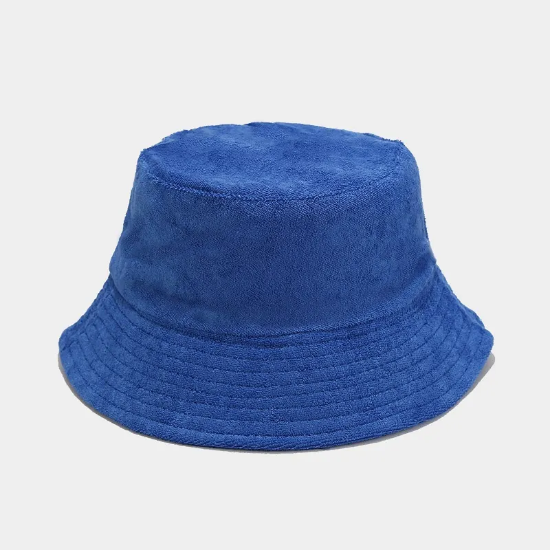 Wide Brim Bucket Hat - Blue