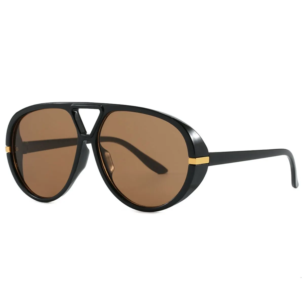 Tinted Lenses Oversized Sunglasses - Caramel