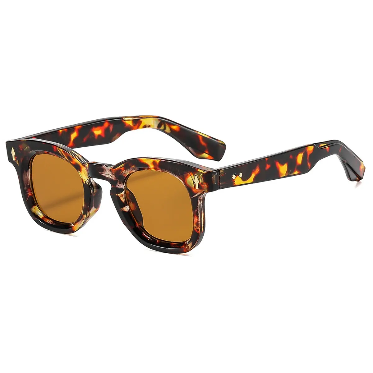 Vintage Tinted Lenses Sunglasses - Tortoiseshell Framed Tea Slices