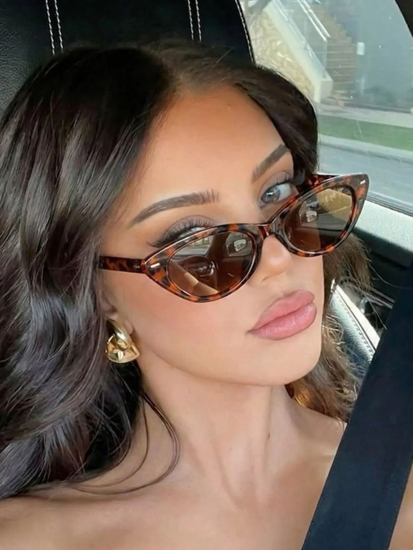Vintage Cat-Eye Sunglasses - Leopard