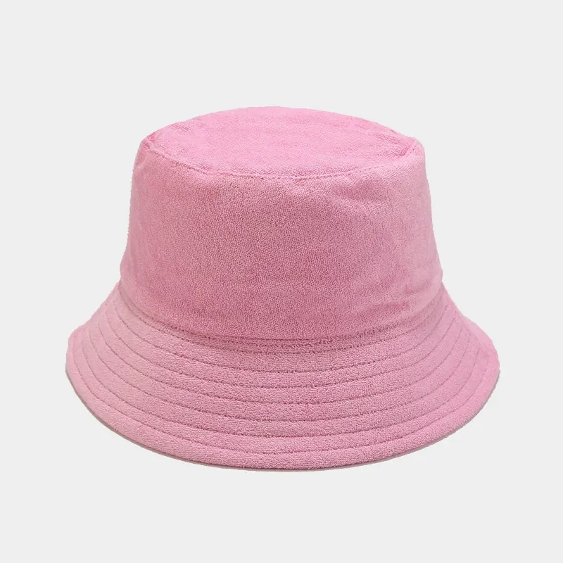 Wide Brim Bucket Hat - Pink