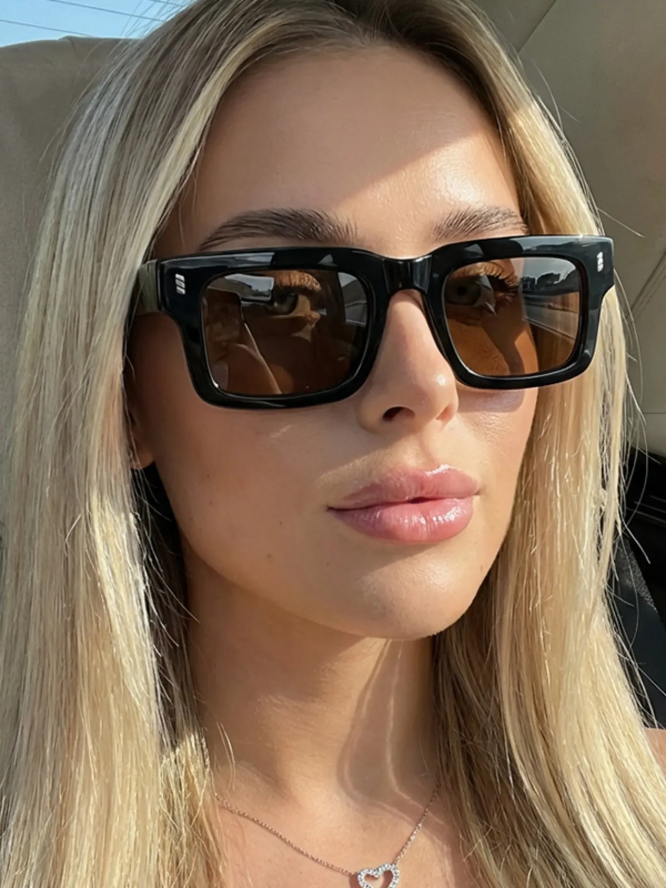 UV Protection Rectangular Sunglasses - Black