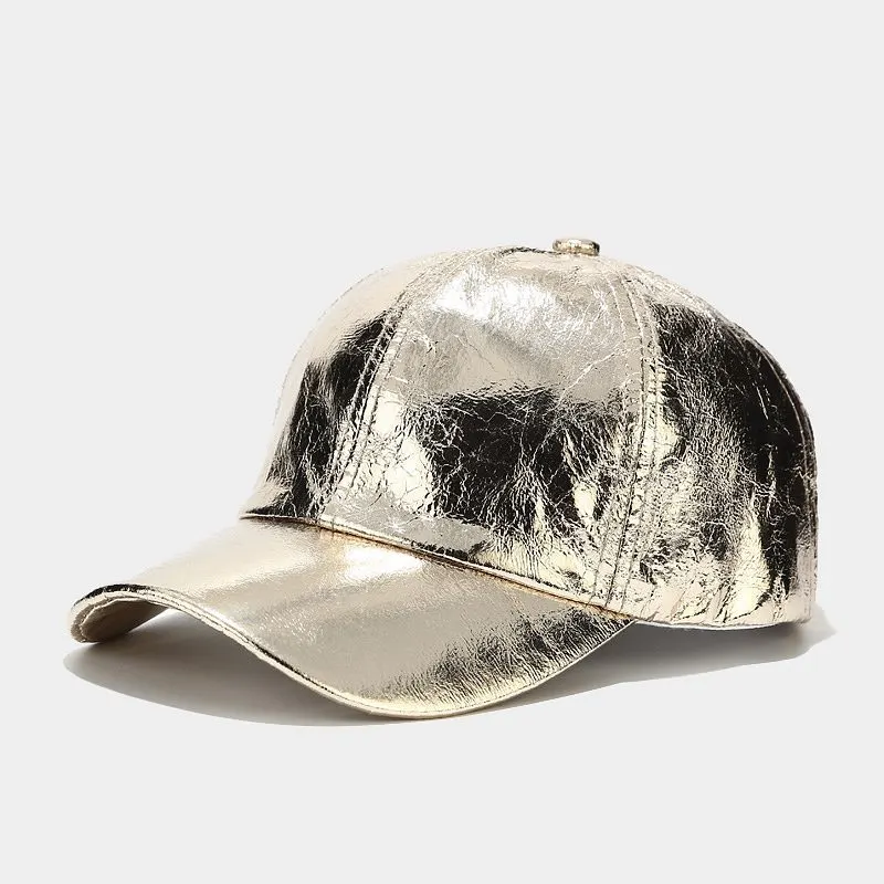 PU Leather Baseball Cap - Pastel Yellow