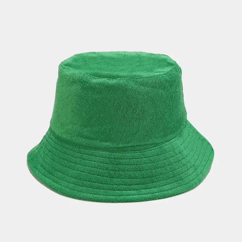 Wide Brim Bucket Hat - Green