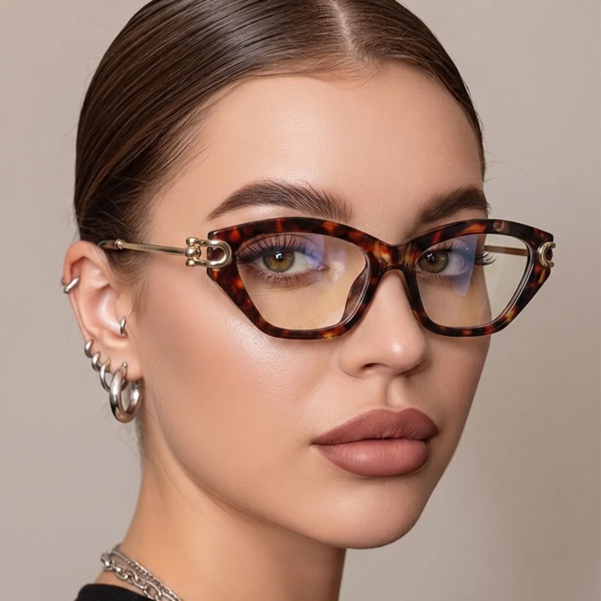 UV Protection Cat-Eye Sunglasses - Caramel